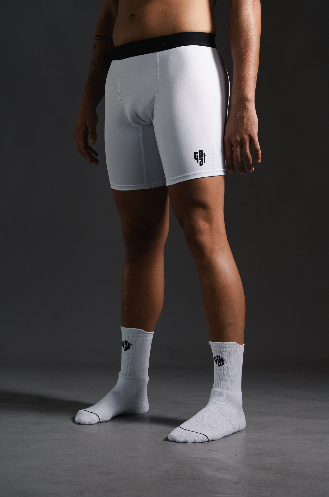 Calza corta blanca masculina - Imagen 2